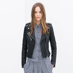 Zara Authentic Leather Moto jacket
